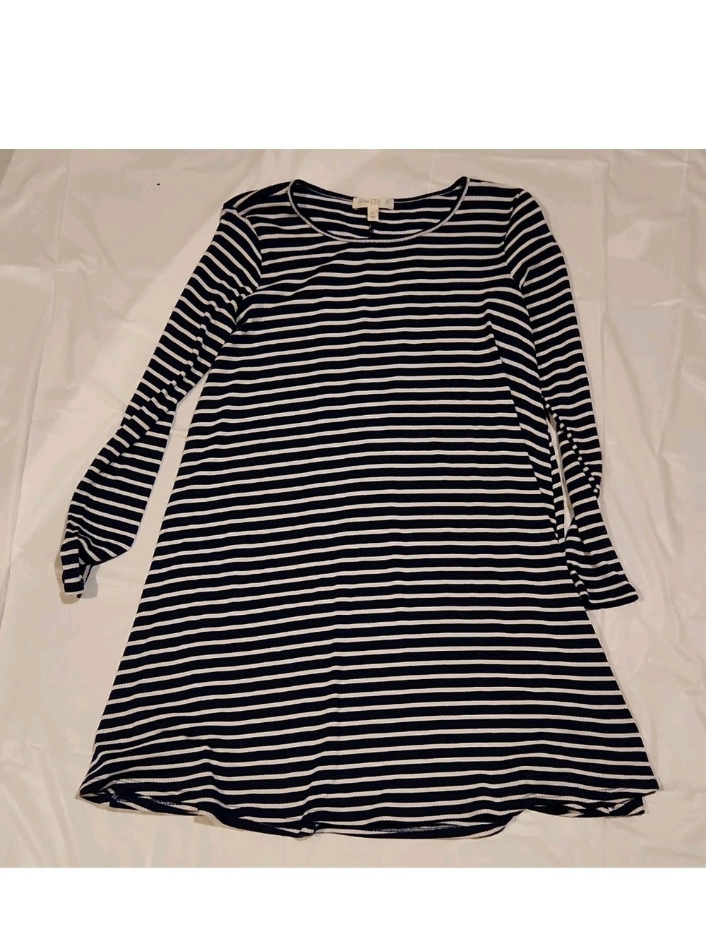 love, Fire Navy & White Ribbed Stripe Top